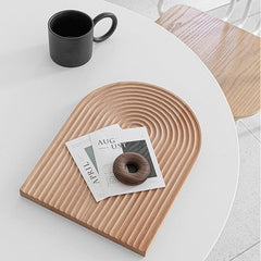 Hooux Decorative Wavy Arch Wood Storage Tray