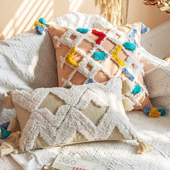 Hooux Bohemian Geometry Tufted Pillow