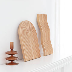 Hooux Decorative Wavy Arch Wood Storage Tray
