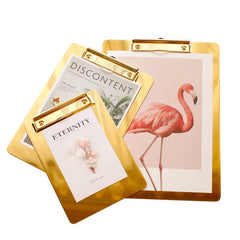 Hooux Elegance Stylish Golden Clip Boards