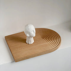 Hooux Decorative Wavy Arch Wood Storage Tray