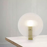Hooux Transparent Fluted Acrylic Bedside Table Lamp