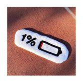 Hooux Low Battery Sign Fun Rug One Percent Battery Shape Cool Words Housewarming Gift Handmade Non-Slip Home Decoration Carpets