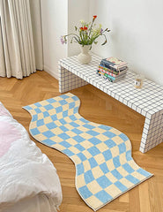 Hooux Danish Pastel Wavy Checkered Rugs