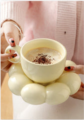 Hooux Chubby Floral Cup And Saucer Set