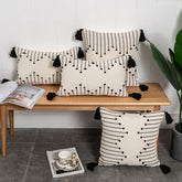 Hooux Geometric cushion cover Tassels pillow cover Woven Thick Rug Cushion cover For Home decoration Sofa Bed 45x45cm/30x50cm