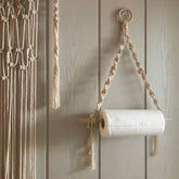 Hooux Handmade Kitchen Organizer Rolling Tissue Rack Simple Stuff Hanging Paper Napkin Storage Nordic Macrame Dining Room Decoration