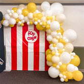 Hooux 106pcs DIY Yellow White Ballon Garland Arch kit for 1st Birthday Sunshine Lemon Daisy Honeybee Popcorn Party Backdrop Decoration