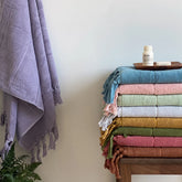 Hooux Hand Knotted Tassel Pure Cotton Towel Super Absorbent Household Face Bath Towels Bedspread Women Outdoor Blanket