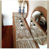 Hooux Macrame Table Runner Handmade Christmas Runners Handmade Boho Style Wedding Runners BEIGE COLOR Customized Size Home Deocration