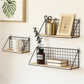 Hooux DIY Wall Decor Holder Wall Mount Storage Shelf Storage Rack Organization Kitchen Bedroom Home Decor Wall Shelf Etagere Murale