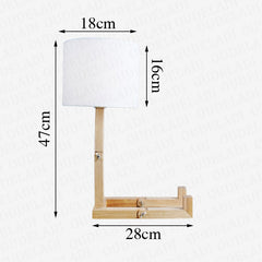 Hooux Robot Shape Wooden Table Lamp E14 Lamp Holder 110-240V Modern Cloth Art Wood Desk Table Lamp Parlor Indoor Study Night Light