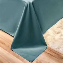 Hooux Four-piece bedding simple cotton double household bed sheet quilt cover embroidered twill comfortable bedding light blue