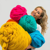 Hooux 1000g/Ball Soft Merino Wool Yarn DIY Arm Roving Knitting Blanket Thick Chunky Yarns Hand Knit Spinning Crocheting Sewing Yarn