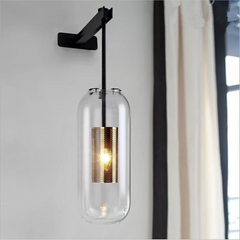 Hooux Vadim Wall Lamp Post-modern Gold industrial sconce for Bathroom Bedroom Mirror Nordic Home Decor E14 glass wall lamp