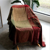 Hooux Textile City Ins Retro Sofa Decor Towel Mediterranean Nepal Plaid Patchwork Throw Blanket Heavy Sofa Cover Bedspread 220x260cm
