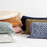 Hooux MOM'S YARD New Macrame Handmade Cotton Thread Pillowcase Bohemia Moroccan Sofa Cushion Cover Decorative Pillowcase High-end Gift