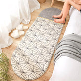 Hooux Thick Lamb Wool Velvet Carpet Modern Living Room Simple Striped Plush Rugs Non-slip Sofa Foot Pad Children's Bedroom Floor Mats
