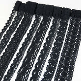Hooux (5 meters/roll) black Lace Fabric Cotton Embroidered Trim DIY Sewing Handmade Craft Ribbon Materials