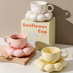 Hooux Chubby Floral Cup And Saucer Set