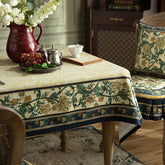Hooux American Retro Tablecloths Luxury Cotton Linen Table Cloth Coffee Table High-quality Wedding Waterproof Rectangular Table Cover