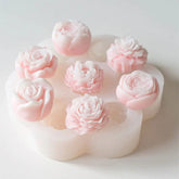 Hooux Tulip Peony Flower Silicone Mold Mother's Day DIY Gift Scented Candle Flower Mould Rose Flower Jasmine Handmade Soap Mold