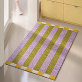 Hooux Stripe PVC Doormat Cuttable Geometric House Entrance Welcome Mat Rug Carpet Anti Dust Pad Outdoor Aesthetic Home Room Decor
