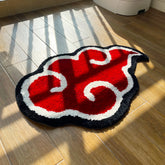 Hooux Japanese Anime Red Cloud Doormat Mat Anti-Slip Kitchen Bedroom Handmade Tufted Rug Carpet Living Room Entrance Rug Home Decor