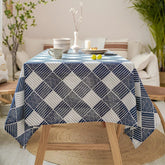 Hooux Japanese Style Polyester Cotton Tablecloth, Rectangular Dust-Proof Table Cover,for Kitchen Dinning Party Birthday Table Decor
