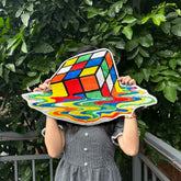 Hooux Color Rubik's Cube Customized Carpet Digital Printing Technology Simple Housewarming Gift Handmade Non-Slip Decorative Carpet