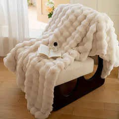 Hooux Tuscan Imitation Fur Soft Plush Blanket for Cozy Comfort at Home on the Go Perfect Gift for Any Occasion Winter Warm Blanket