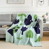 Hooux Nordic Style Fresh Four Seasons Air-conditioning Blanket Soft Half-side Velvet Knitted Sofa Blanket Office Lunch Break Blanket