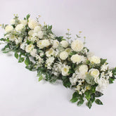 Hooux 50/100cm DIY Wedding Flower Wall Decoration Arrangement Supplies Silk Peonies Rose Artificial Floral Row Decor Wed Arch Backdrop