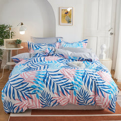 Hooux Quality Nordic 4pcs Bed Sheet Set and Bedding Queen/King Size Quilt Duvet Cover and Pillowcase Kit for Household