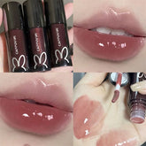 Hooux Shining Lip Glaze Jelly Glitter Lip Gloss Long Lasting Moisturizing Liquid Lipstick Fade Lip Lines Shimmer Lip Makeup Cosmetics