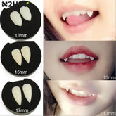 Hooux 1 Pair Halloween Vampire Teeth Fangs Dentures Prop Party Costume DIY Cosplay Props Fake Teeth Resin Fangs Zombie Masquerade Prop