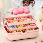 Hooux Multi-layer Girls' Hair Accessories Storage Box Hairpin Organizer Large Capacity Jewelry Case Head Rope Headband Display Rack