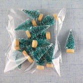 Hooux 12Pcs Mini Christmas Tree Ornament Small Artificial Pine Sisal Snow Landscape Xmas Trees Christmas Tabletop Navidad Decor Gifts