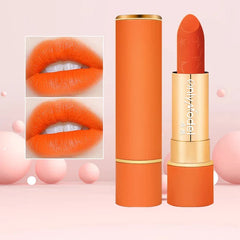 Hooux Orange Lipstick Velvet Matte Lipsticks Waterproof Long Lasting Lip Stick Velvet Lip Tint Women Cosmetic Sexy Lip Glaze Makeup