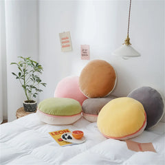 Hooux Macaron Cushion Futon Tatami Floor Mat Sofa Creative Throw Pillow for Couch Home Decorative Soft Plush Office Chair Pillow Gift