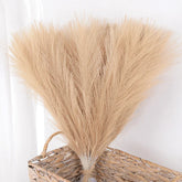 Hooux 15/30Pcs Artificial Pampas Grass Bouquet Home Living Room Wedding Party Decoration Fake Plant 43cm Dried Flower Reed DIY Vase