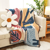 Hooux Textile City Ins Alice Plant Patterns Sofa Blanket Outdoor Camping Leisure Blanket Home Decoration Throw Blanket 130x160cm