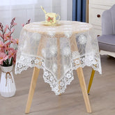 Hooux New Square Small Fresh Rural Style Fabric Art Lace Lace Home Tablecloth Household Fresh Air Dining Table Cover Cloth