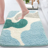 Hooux Modern Simple Household Living Room Doorway Carpet Bathroom Water Absorbent Non-Slip Foot Mat Sofa Bedroom Bedside Floor Mat
