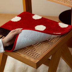 Hooux Lovely Tufting Seat Cushion Mat Soft Round Square Mushroom Dots Chair Sofa Pad Home Office Warm Room Decor for Autumn Winter