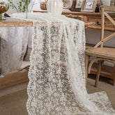 Hooux Lace EmbroideTablecloth,The White Embroidered Table Cover,Decorative Table Cloth Cover , for Coffee Table Desks