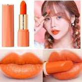 Hooux Orange Lipstick Waterproof Long Lasting Matte Lipsticks Resistant Lip Stick Velvet Lip Tint Women Cosmetic Sexy Lip Glaze Makeup