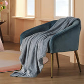 Hooux Fleece Throw Blanket for Couch Grey - Lightweight Plush Fuzzy Cozy Soft Blankets and Throws for Sofa