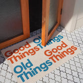 Hooux Letters PVC Doormat Nordic Cuttable House Entrance Welcome Mat Chic Rug Carpet Anti Dust Pad Outdoor Aesthetic Home Room Decor