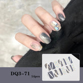 Hooux 3pcs 22 Tips Nail Sticker Solid Color And Striped Manicure Creative Salon Nail Wraps DIY Nail Stickers Set Sticker For Nails Art
